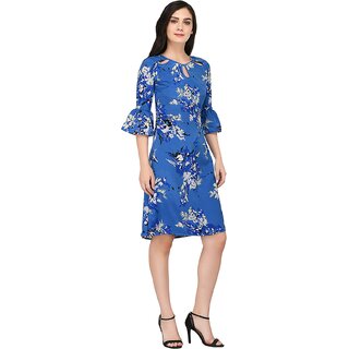 Modern Women Purys Women Blue A Line Dress 2025 at ShopCircuit | ONDC