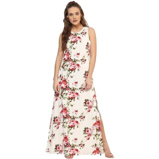                       Purys Women White Maxi Dress                                              