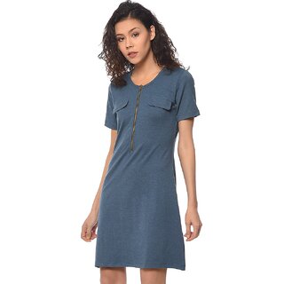 Latest Women Purys Women Blue A Line Dress 2025 at ShopCircuit | ONDC