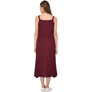 Trendy Women Purys Women Maroon A Line Dress 2025 at ShopCircuit | ONDC