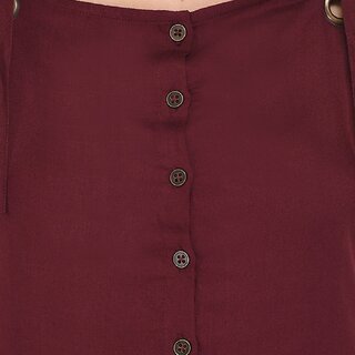 Trendy Women Purys Women Maroon A Line Dress 2025 at ShopCircuit | ONDC