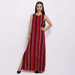 Sophisticated Women Purys Women Maroon Maxi Dress 2025 at ShopCircuit | ONDC