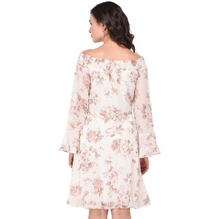 Premium Women Purys Women White Fit & Flare Dress 2025 at ShopCircuit | ONDC