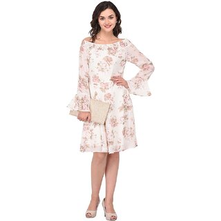 Premium Women Purys Women White Fit & Flare Dress 2025 at ShopCircuit | ONDC