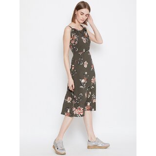 Best Women Purys Women Green A Line Dress 2025 at ShopCircuit | ONDC