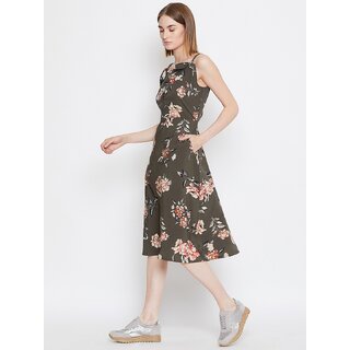 Best Women Purys Women Green A Line Dress 2025 at ShopCircuit | ONDC