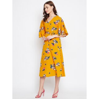 Exclusive Women Purys Women Yellow Fit & Flare Dress 2025 at ShopCircuit | ONDC