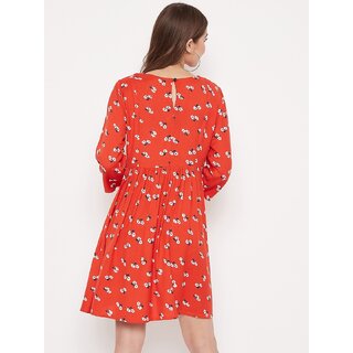 Trendy Women Purys Women Red A Line Dress 2025 at ShopCircuit | ONDC