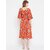 Purys Women Orange Fit & Flare Dress