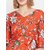 Purys Women Orange Fit & Flare Dress