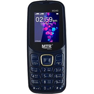                       MTR M340 (Dual Sim, 1.77 Inch Display, 1100 mAh Battery, Blue)                                              