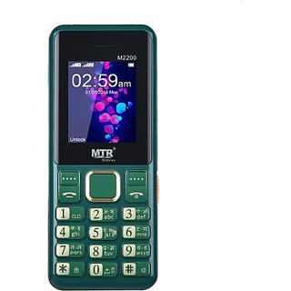                       MTR M2200 (Dual Sim, 1.77 Inch Display, 3000 mAh Battery, Green)                                              