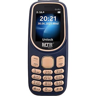                       MTR GURU (Dual Sim, 1.77 Inch Display, 1100 mAh Battery, Blue)                                              