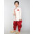 BBS Creation Boy's Festive  Party Angarkha With Dhoti Pant Set ( Beige Pack of 1 )