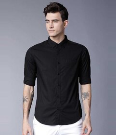 Baleshwar Men Black Washed Regular Fit Casual Shirt