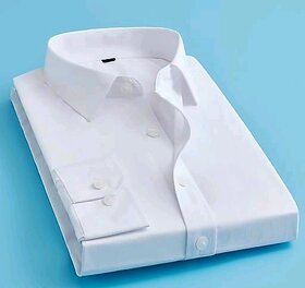 Silver buck Men White Solid Casual Shirt (Pack of 1 )