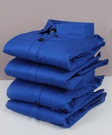 Baleshwar Men Blue Solid Casual Shirt (Pack of 1 )