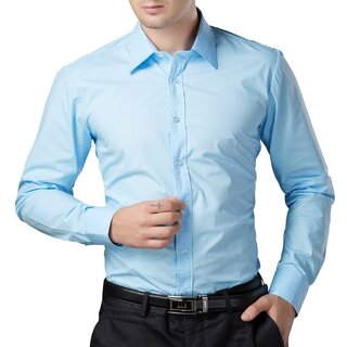                       Baleshwar Men Blue Solid Casual Shirt (Pack of 1 )                                              