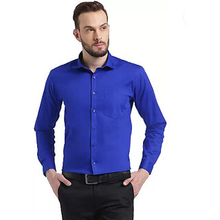                       Baleshwar Men Blue Solid Regular Fit Casual Shirt                                              