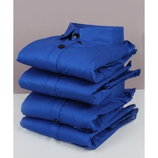                       Baleshwar Men Blue Solid Casual Shirt (Pack of 1 )                                              