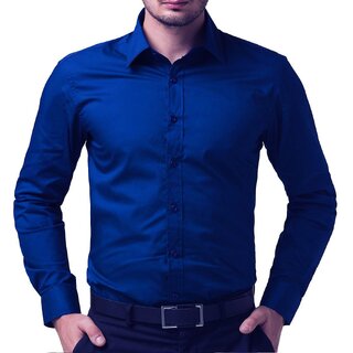                       Baleshwar Men Blue Solid Formal Shirt (Pack of 1 )                                              