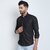 Baleshwar Men Black Solid Regular Fit Formal Shirt