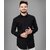 Baleshwar Men Black Solid Slim Fit Casual Shirt