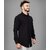 Baleshwar Men Black Solid Slim Fit Casual Shirt