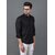 Baleshwar Men Black Solid Slim Fit Casual Shirt