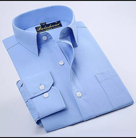 Baleshwar Men Blue Solid Formal Shirt (Pack of 1)