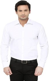 Baleshwar Men White Solid Formal Shirt (Pack of 1)