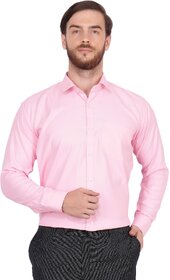 Baleshwar Men Pink Solid Formal Shirt (Pack of 2)