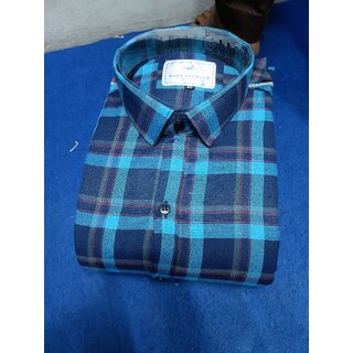                       Baleshwar Men Blue Checks Casual Shirt (Pack of 1 )                                              