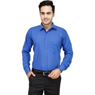                       Baleshwar Men Blue Solid Formal Shirt (Pack of 2)                                              