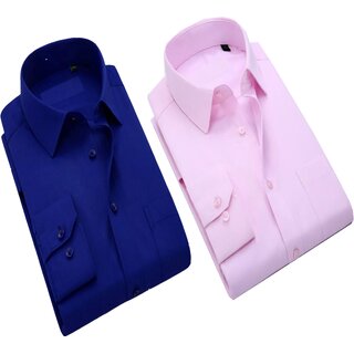                       Baleshwar Men Multicolor Solid Casual Shirt (Pack of 2)                                              