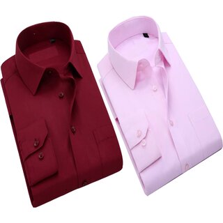                       Baleshwar Men Multicolor Solid Casual Shirt (Pack of 2)                                              