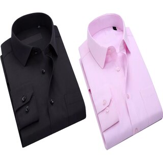                       Baleshwar Men Multicolor Solid Casual Shirt (Pack of 2)                                              