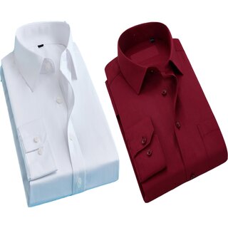                       Baleshwar Men Multicolor Solid Casual Shirt (Pack of 2)                                              