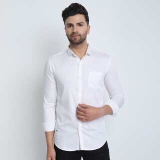                       Baleshwar Mens White Regular Fit Formal Shirt (Pack of 1)                                              
