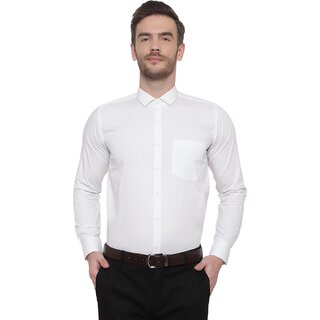                       Baleshwar Mens White Slim Fit Formal Shirt (Pack of 1)                                              