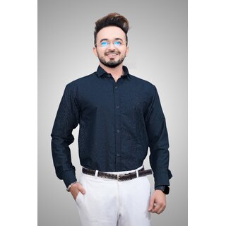                       Baleshwar Mens Blue Regular Fit Formal Shirt (Pack of 1)                                              