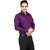 Baleshwar Men Purple Solid Formal Shirt (Pack of 2)