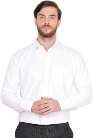 Baleshwar Men White Solid Formal Shirt (Pack of 2)