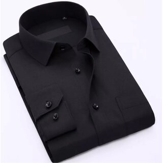 Baleshwar Men Black Solid Formal Shirt (Pack of 2)