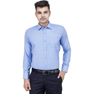                       Baleshwar Men Blue Solid Formal Shirt (Pack of 2)                                              