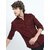 Baleshwar Mens Maroon Slim Fit Casual Shirt (Pack of 1)