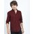 Baleshwar Mens Maroon Slim Fit Casual Shirt (Pack of 1)