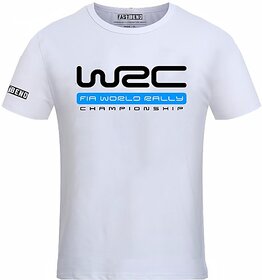 FastB Men Typography Round Neck White T-Shirt