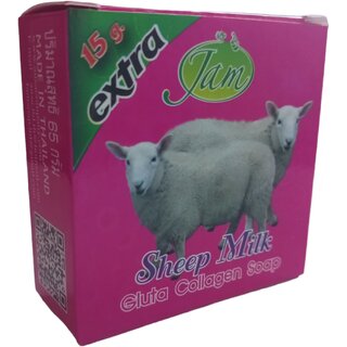                       Movitronix Jam sheep milk gluta collagen soap -65g- Pack of 1 - Thailand Product                                              