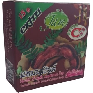                       Movitronix  Jam Tamarind + Honey + Vita C ++ Gluta collagen soap - 65g - Pack of 1 - Thailand Product                                              